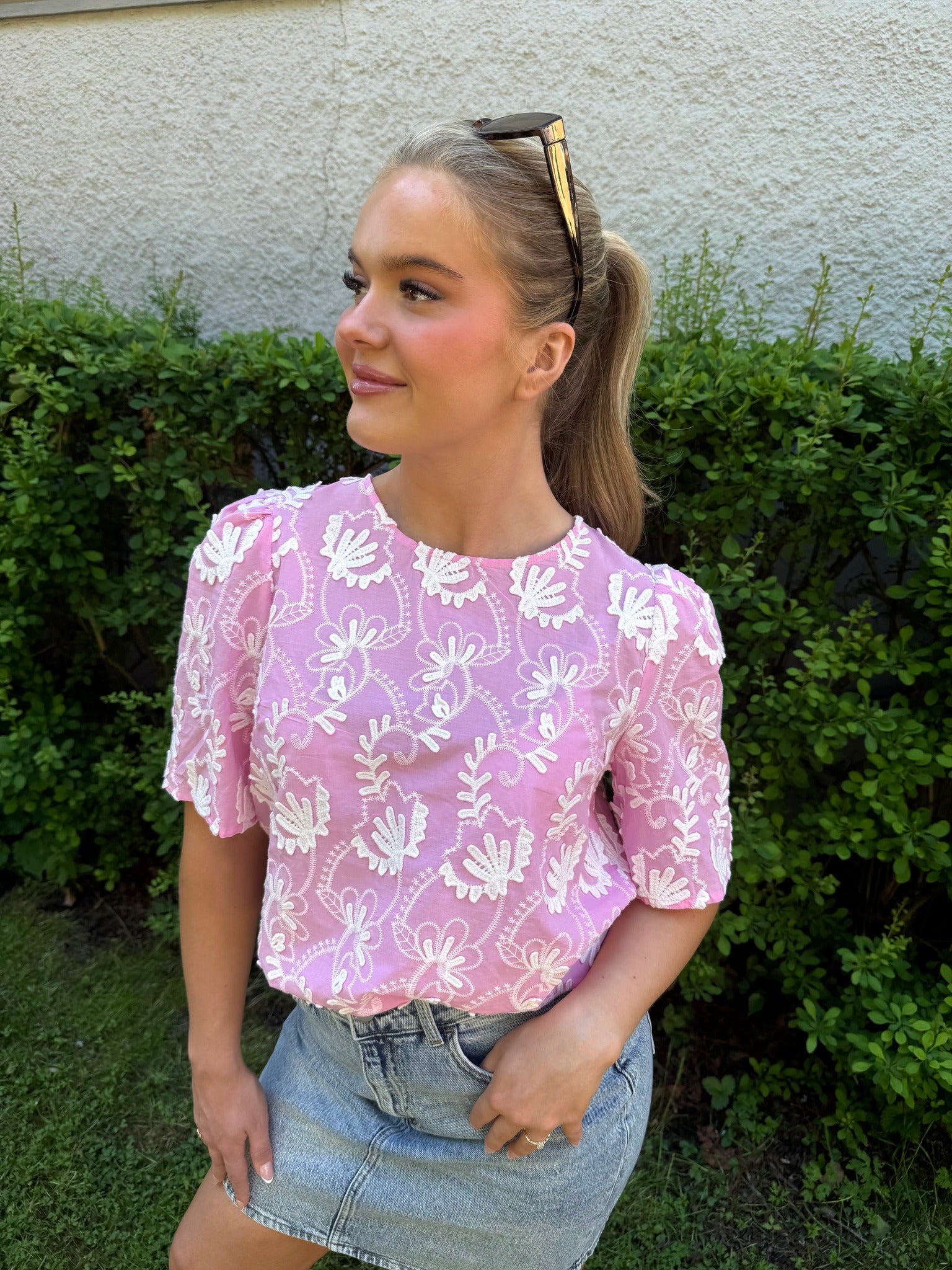 OBJMYA Top - Pink Frosting